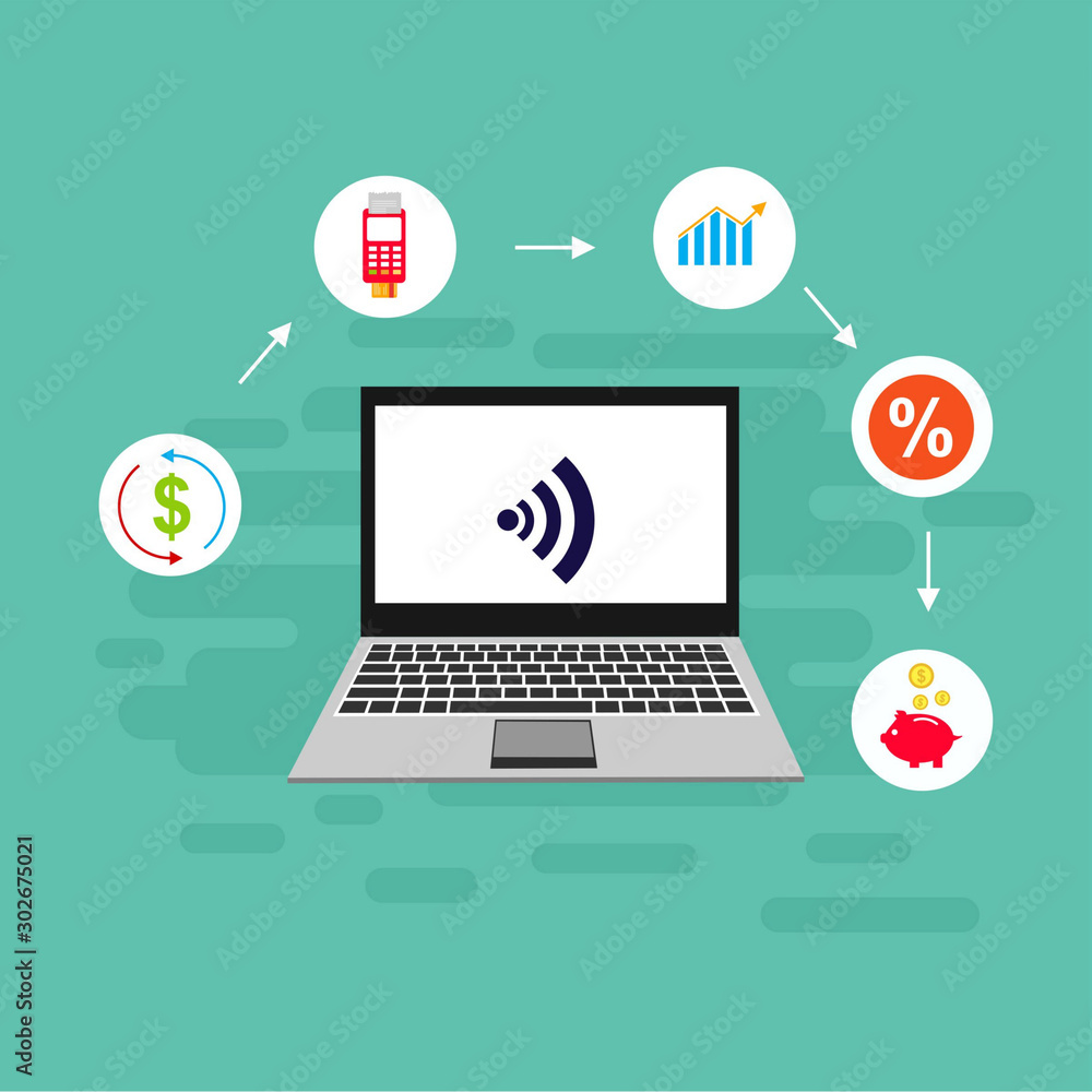 E-payment banner web icon for business, Application, E-wallet, NFC, QR code, Digital money, digital banking and block chain system payment. Minimal vector infographic. E-payment banner web icon for business, Application, E-wallet, NFC, QR code, Digital money, digital banking and block chain system payment. Minimal vector infographic.