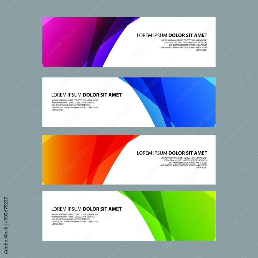 Naklejka premium Vector Abstract design banner web template