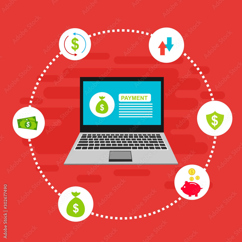 Online payment by bank card and cryptocurrency. Vector flat concept illustration of electronic bill with mobile smartphone, easy to use and highly customizable. isolated on colored background Online payment by bank card and cryptocurrency. Vector flat concept illustration of electronic bill with mobile smartphone, easy to use and highly customizable. isolated on colored background