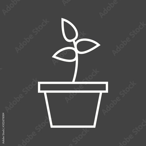 Beautiful Planting Line Vector Icon