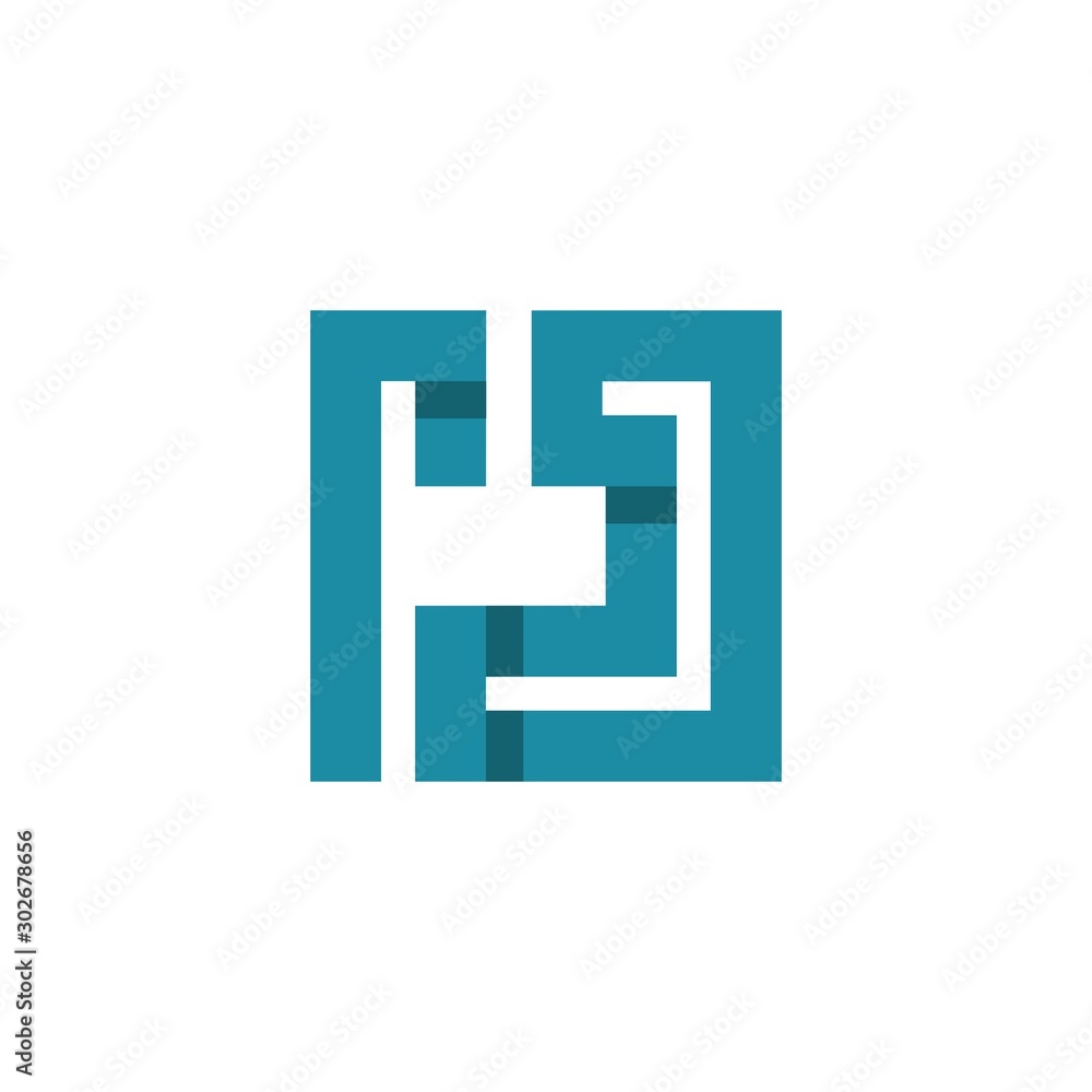 Letter J Square Monogram Creative Abstract Modern Icon Logo Design Template Element Vector Letter J Square Monogram Creative Abstract Modern Icon Logo Design Template Element Vector