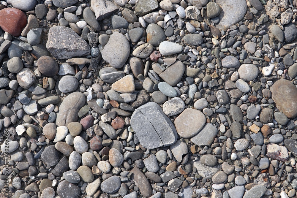 Limestone and granite gravel background Limestone and granite gravel background