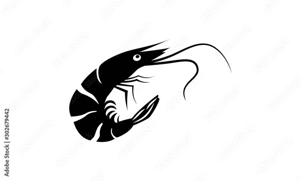 Shrimp silhouette vector ilustration Shrimp silhouette vector ilustration