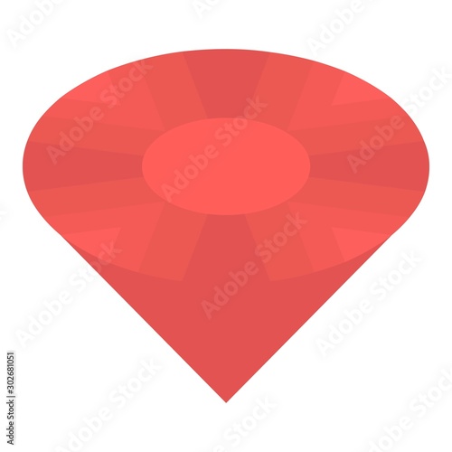 Garnet gemstone icon. Isometric of garnet gemstone vector icon for web design isolated on white background