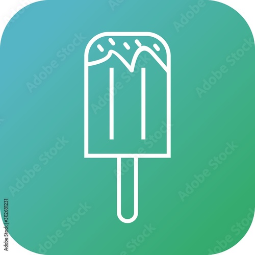 Beautiful Ice lolly Line Vector Icon