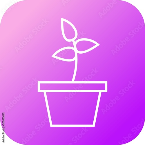 Beautiful Planting Line Vector Icon