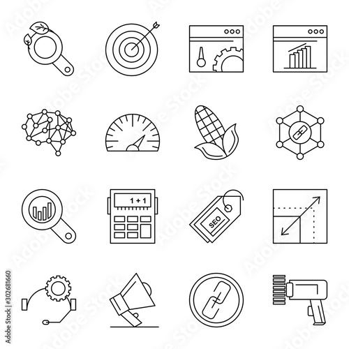 Set Of Universal 16 Icons