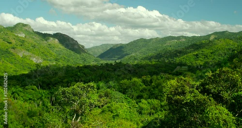Escrambray Mountains Scenics, El Nicho Waterfall Viewpoint, Sancti Spiritus Province, Cuba