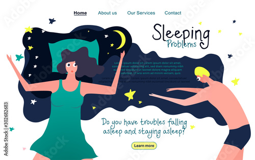 Sleeping problems landing page