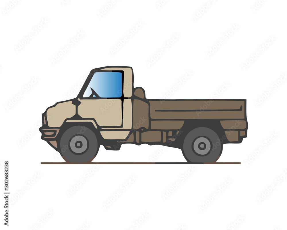 Tipper truck. Vector illustration