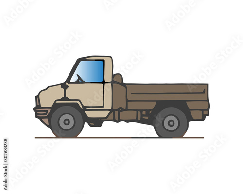 Tipper truck. Vector illustration