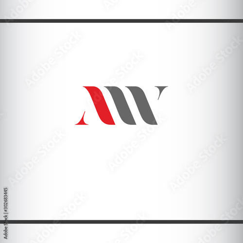 A W Letter Logo Design. Creative Modern AW Letters. Logo design template