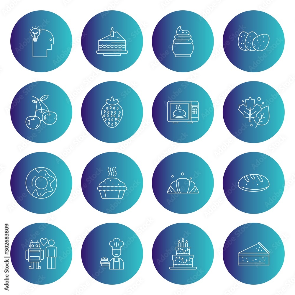 Fototapeta premium Set of 16 Quality icon
