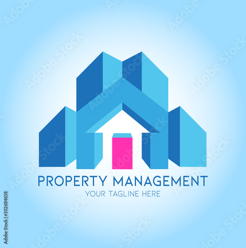 Vector abstract, Property management Symbol
