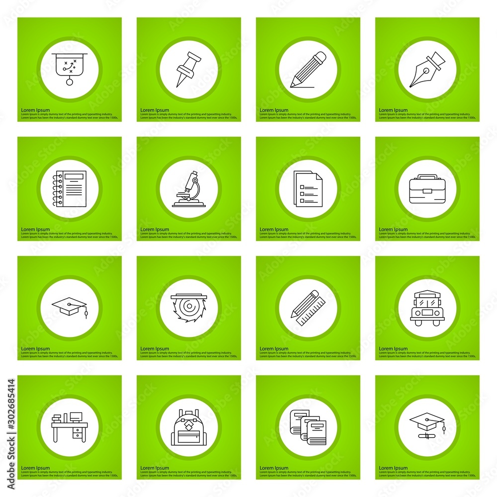 Fototapeta premium Universal Icons Sheet