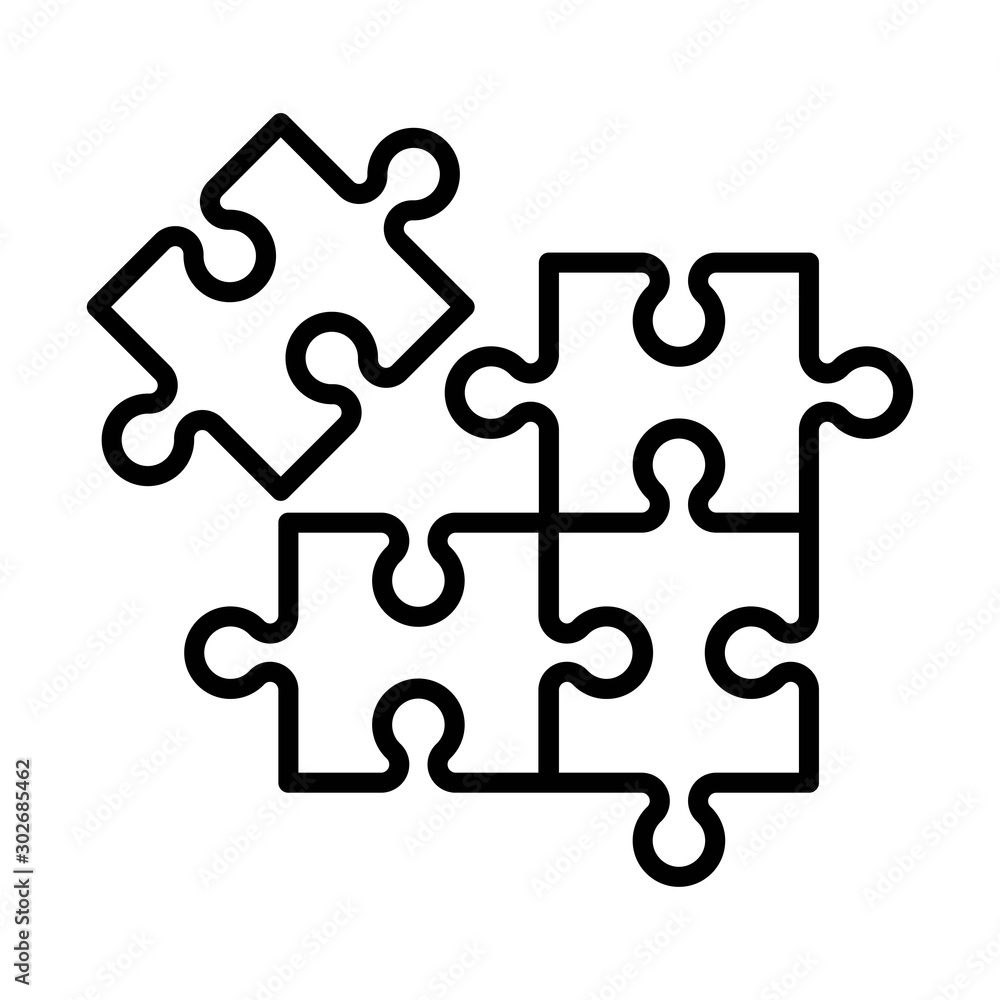 Puzzle compatible icon in flat style. Jigsaw agreement vector illustration on white isolated background. Cooperation solution business concept. Puzzle compatible icon in flat style. Jigsaw agreement vector illustration on white isolated background. Cooperation solution business concept.