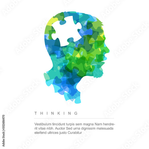 Thinking about idea concept illustration