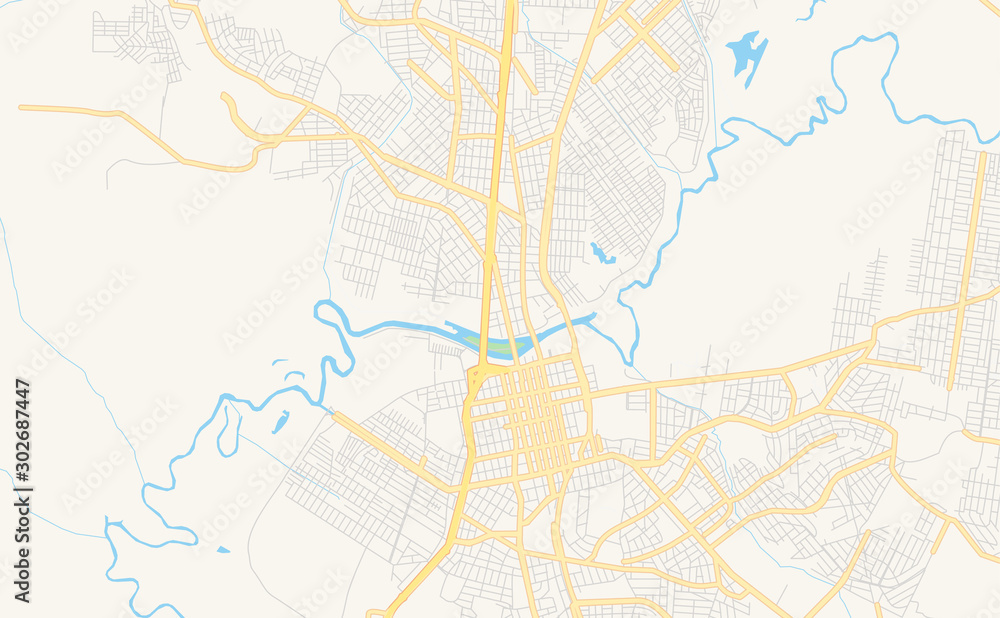 Printable street map of Sao Leopoldo, Brazil