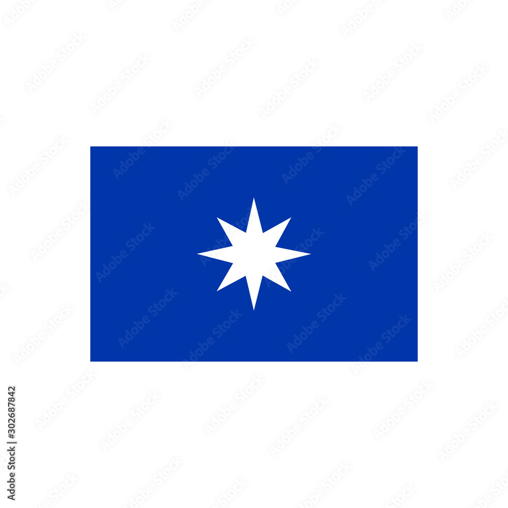 mapuche banner with star flat cion, vector illustration mapuche banner with star flat cion, vector illustration