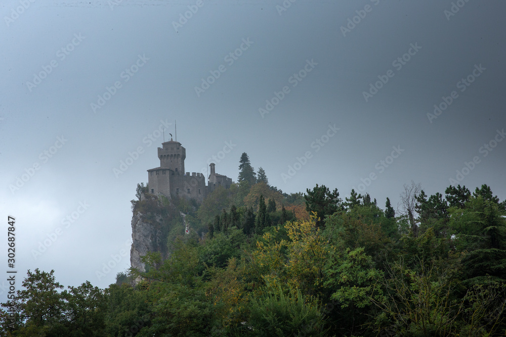 San Marino. Panoramic view. Castle.