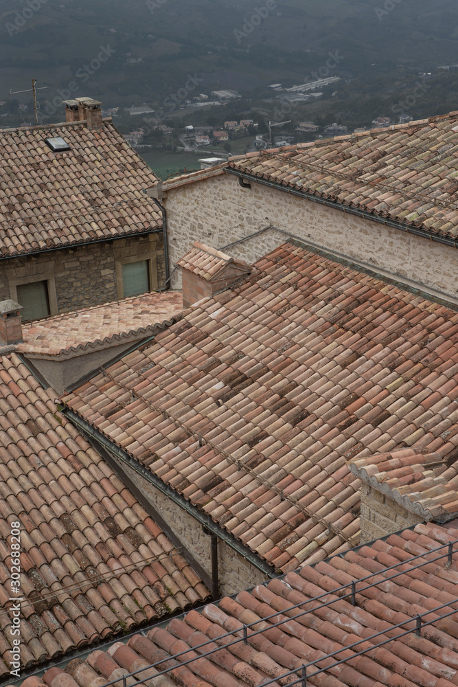 San Marino. Rooftops.