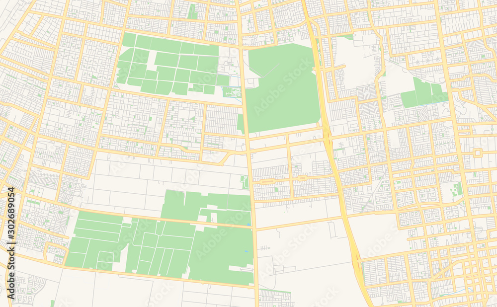 Printable street map of La Pintana, Chile