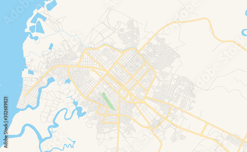 Printable street map of Machala, Ecuador photo