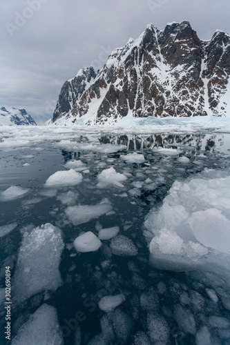 Sea ice in Pleneau Bay - Lamaire Channel - Antarctica photo