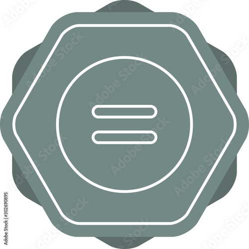 Beautiful Equal to Symbol Line Vector Icon