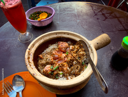 Claypot chicken rice in Kuala Lumpur