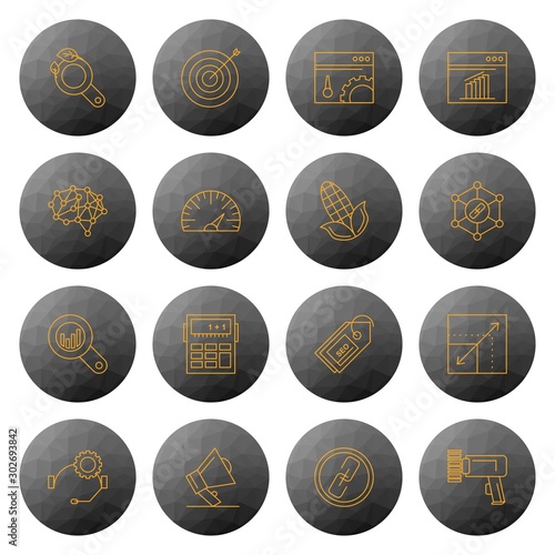 Set Of Universal 16 Icons