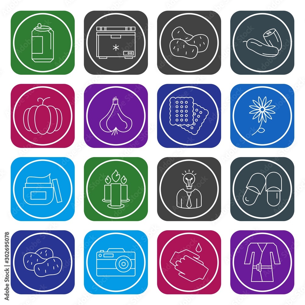 16 Simple Universal Related Color Icons 16 Simple Universal Related Color Icons