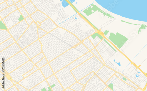 Printable street map of Berazategui, Argentina photo