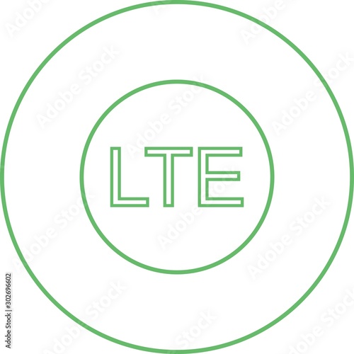 Beautiful LTE Network Line Vector Icon