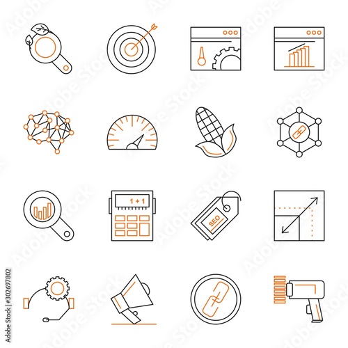 Set Of Universal 16 Icons
