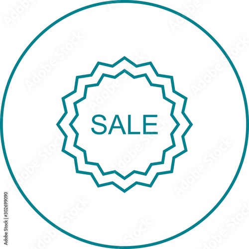 Beautiful Sale Tag Line Vector Icon