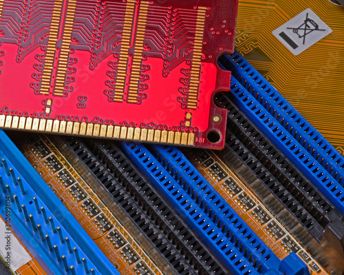 RAM modules on the motherboard