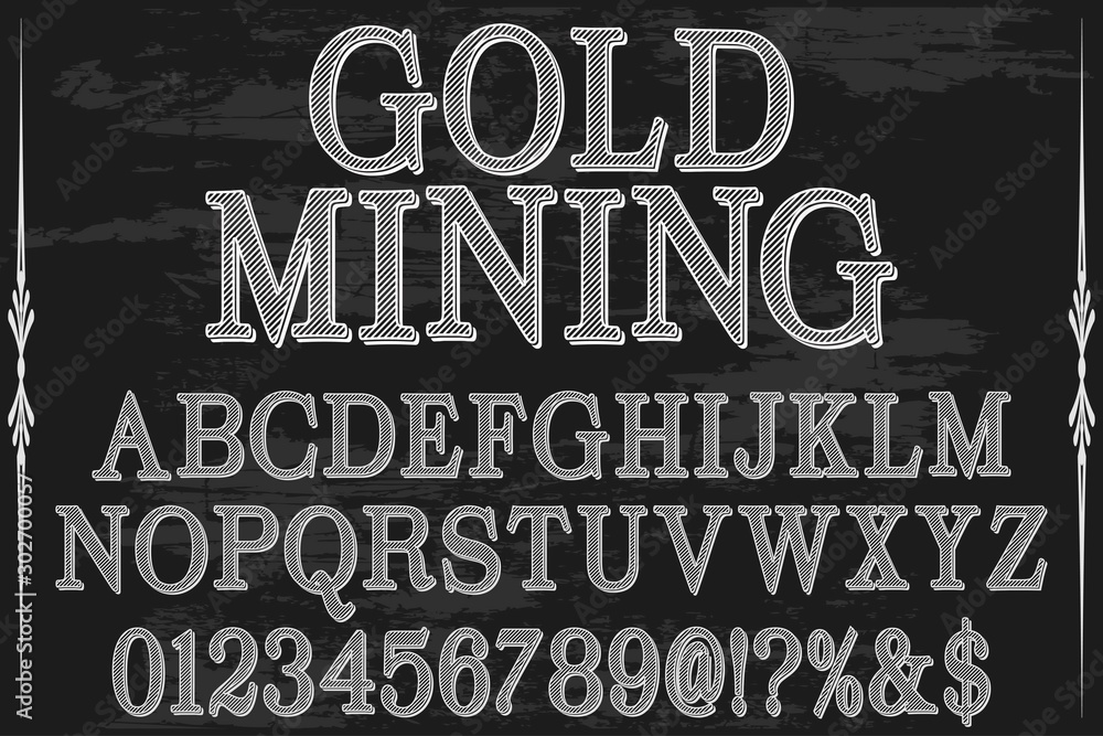 alphabet Font Script Typeface handcrafted handwritten vector label ...