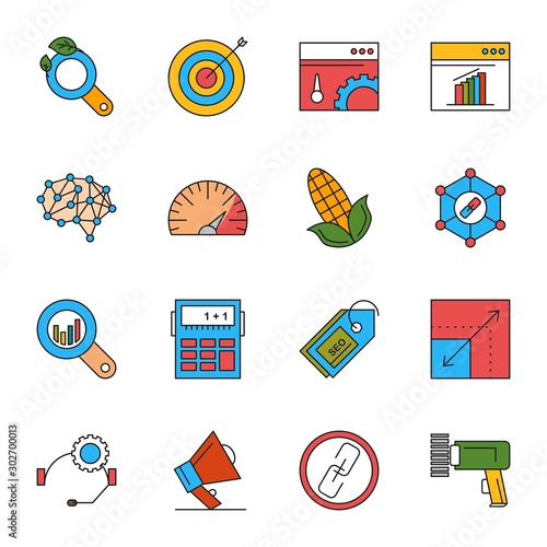 Set Of Universal 16 Icons
