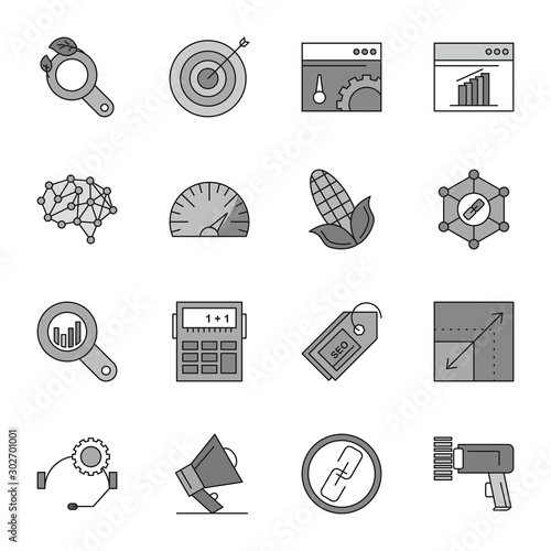 Set Of Universal 16 Icons