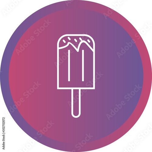 Beautiful Ice lolly Line Vector Icon