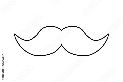 facial hair mustache on white background