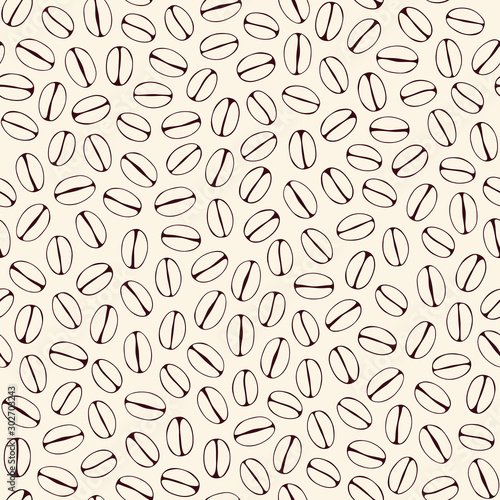 Coffee beans seamless pattern