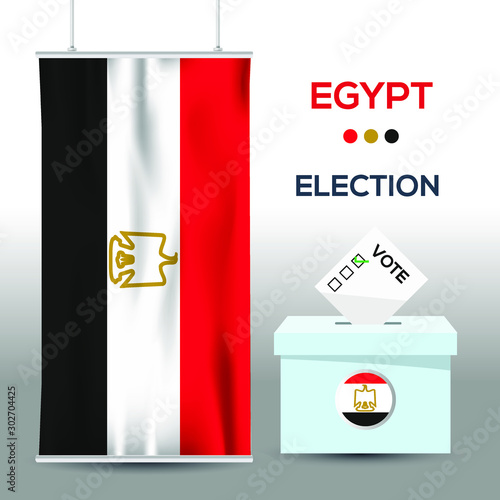 Egypt election background vector work ,Flat design, Vector illustration.
