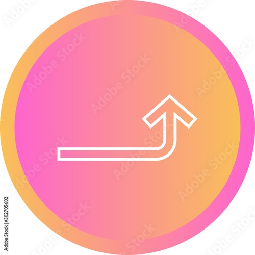 Beautiful Turn Up Line Vector Icon