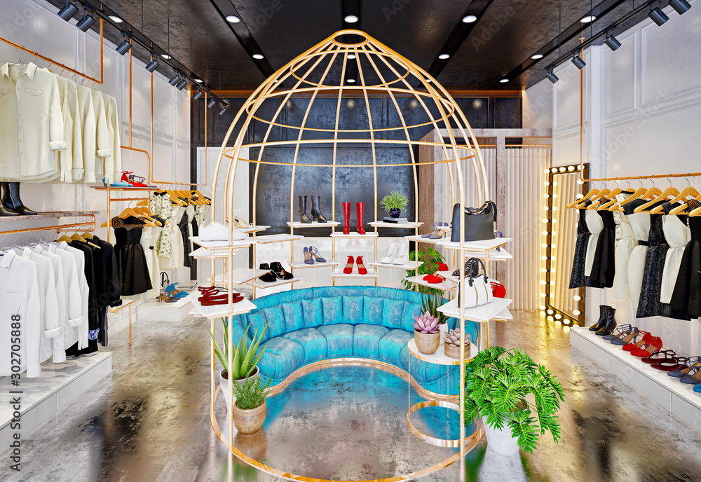 Obraz premium 3d render of fashion shop