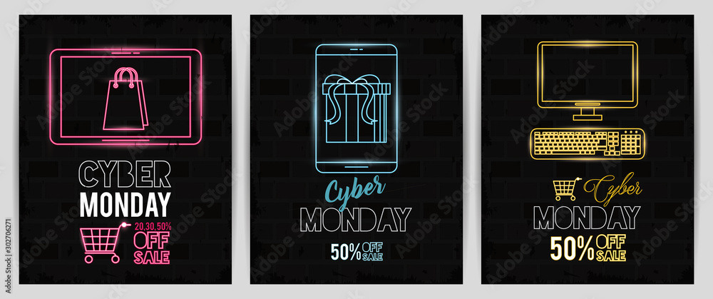 bundle of cyber monday day posters