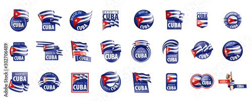 Cuba flag, vector illustration on a white background