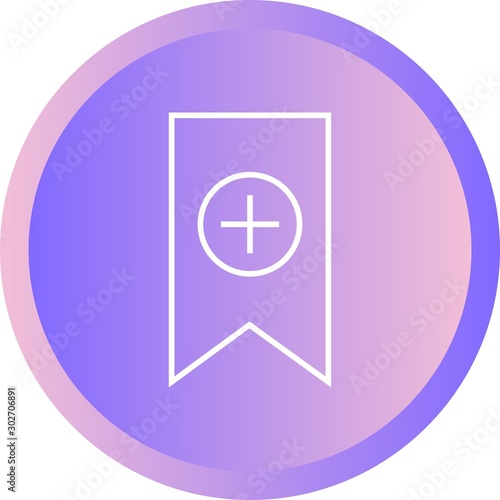 Beautiful Ad Tag Line Vector Icon