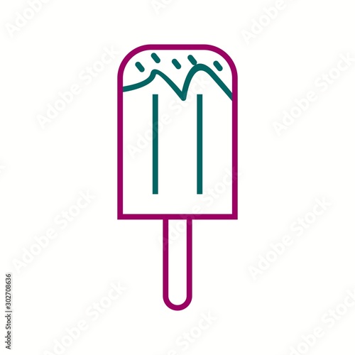 Beautiful Ice lolly Line Vector Icon